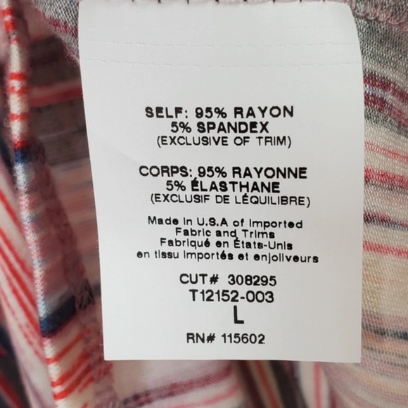 LUSH | Off the Shoulder Striped & Embroidered Pom Poms Blouse Size Large - Picture 4 of 4